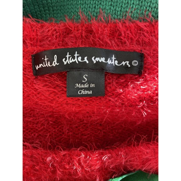 UNITED STATES Sweaters Ugly Christmas Sweater Dress Tunic Fuzzy Elf Size S - Picture 4 of 4
